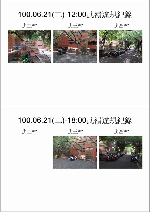 請同學遵守武嶺宿舍用餐時間停車規定，請勿違規停車(另開新視窗/jpg檔)圖片